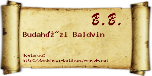 Budaházi Baldvin névjegykártya